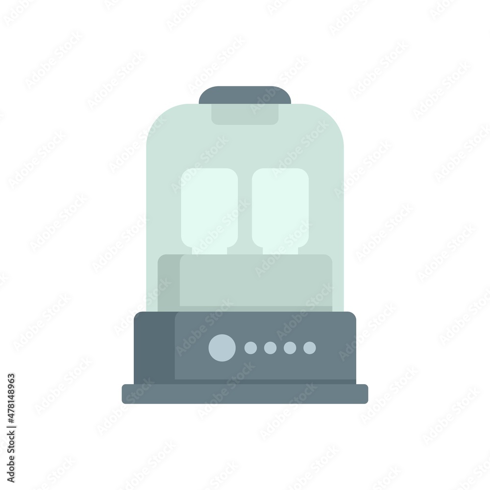 Milk bottle sterilizer device icon flat isolated vector Milk bottle sterilizer device icon flat isolated vector