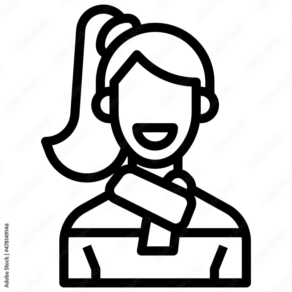 WOMEN 5 line icon WOMEN 5 line icon