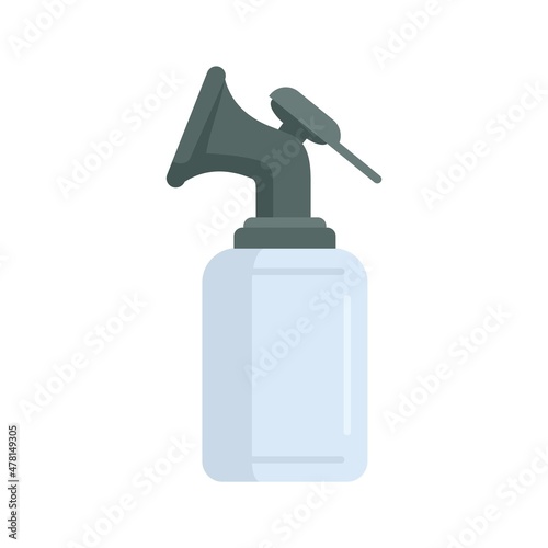 Rubber breast pump icon flat isolated vector