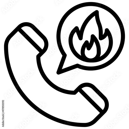 CALL FIRE line icon