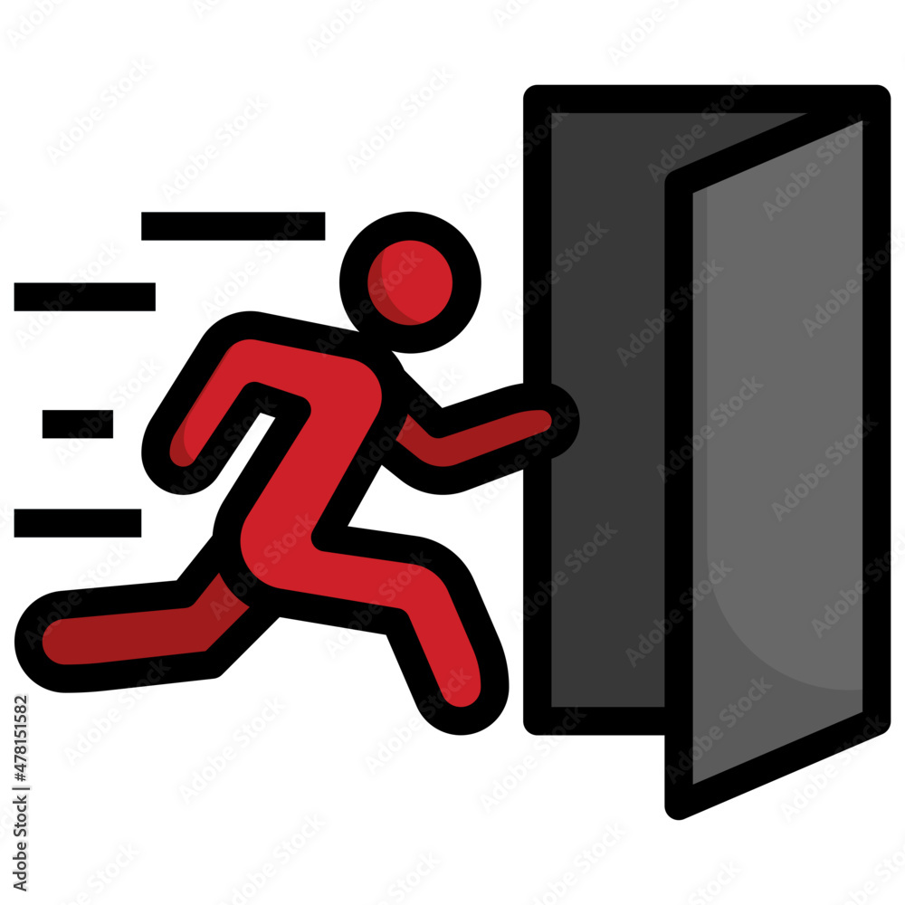 FIRE EXIT Filled Outline FIRE EXIT Filled Outline