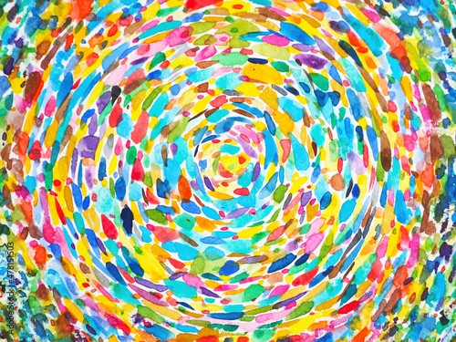 abstract colorful spiral artwork spiritual imagine vibrant color background watercolor painting illustration design hand drawing on paper holistic healing art therapy