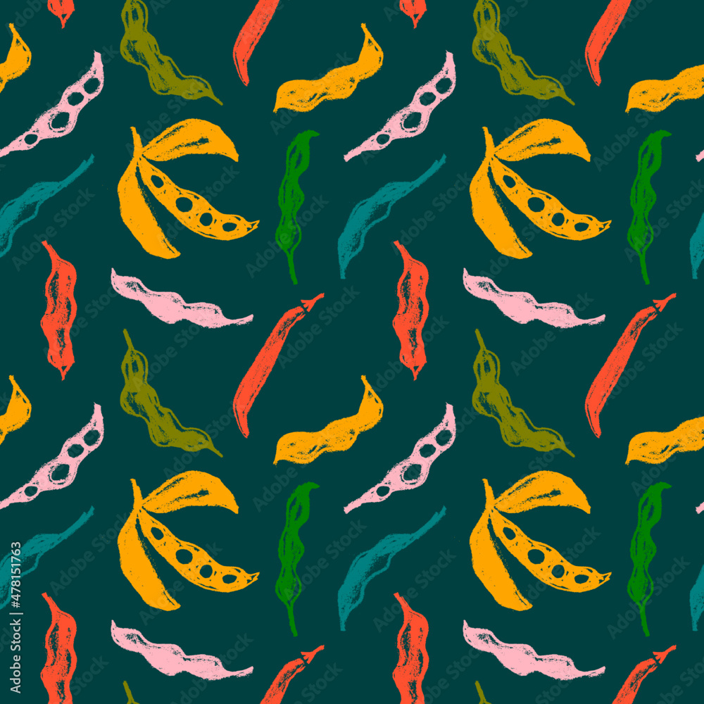 Vector Soybean pattern seamless. Hand-drawn soybean illustrations for Soy sauce label design. Whole pea pod drawings. Beans background. Vegan backdrop, vegetarian decoration. Organic food wallpaper. Vector Soybean pattern seamless. Hand-drawn soybean illustrations for Soy sauce label design. Whole pea pod drawings. Beans background. Vegan backdrop, vegetarian decoration. Organic food wallpaper.