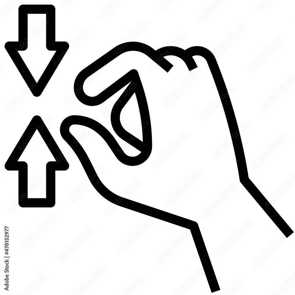 ZOOM OUT line icon ZOOM OUT line icon