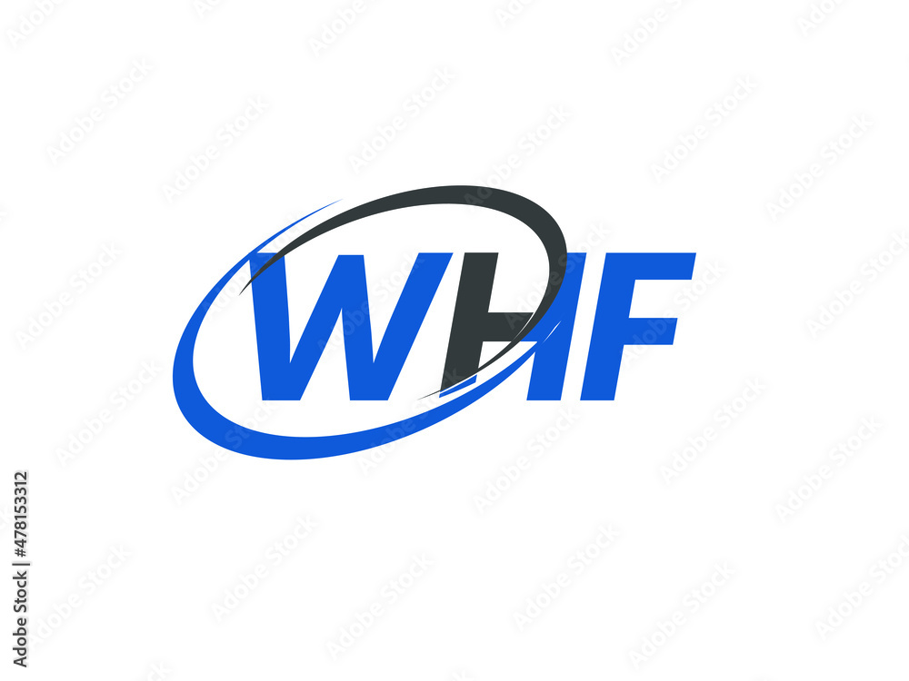 WHF letter creative modern elegant swoosh logo design WHF letter creative modern elegant swoosh logo design