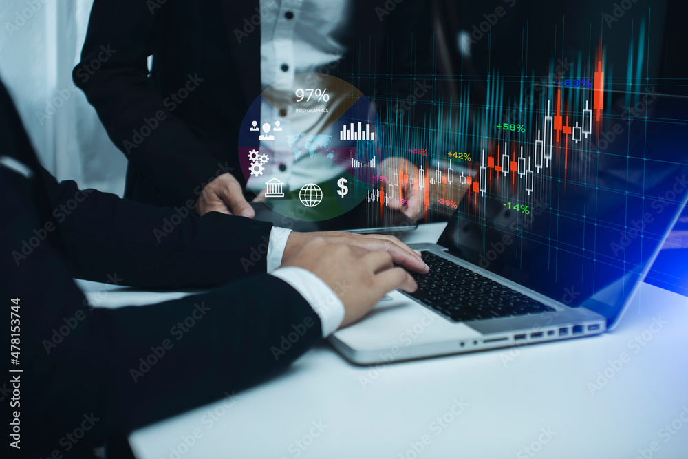 Business people hands working on network and digital finance marketing chart with future technology innovation and digital transformation concept. Business people hands working on network and digital finance marketing chart with future technology innovation and digital transformation concept.