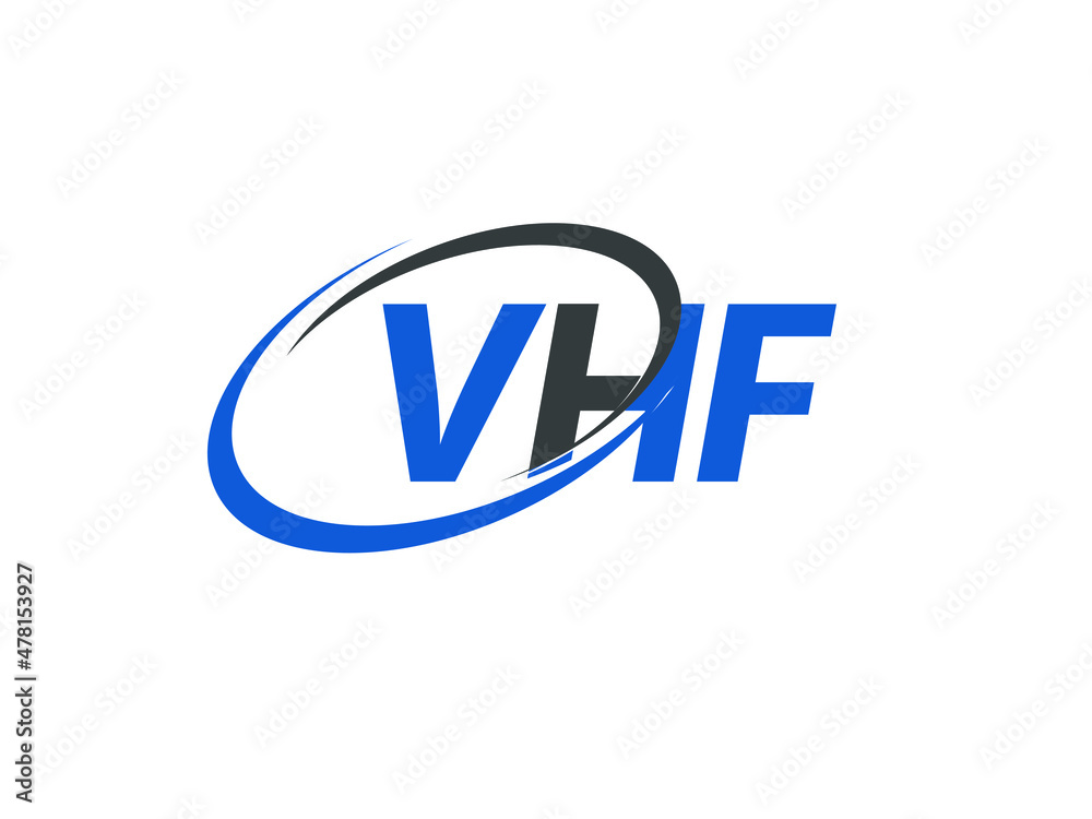 VHF letter creative modern elegant swoosh logo design VHF letter creative modern elegant swoosh logo design