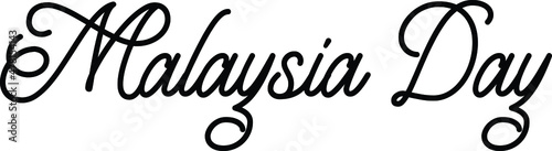 Malaysia Day Stylish Cursive Alphabetical Text