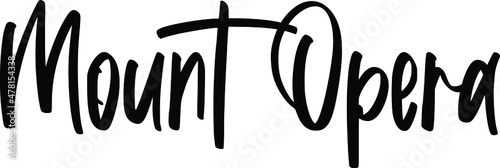 Mount Opera Elegant Cursive Alphabetical Text