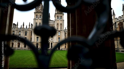 Oxfordshire United kingdom - December 1 2021- View of oxfordshire university during month of christmas. photo