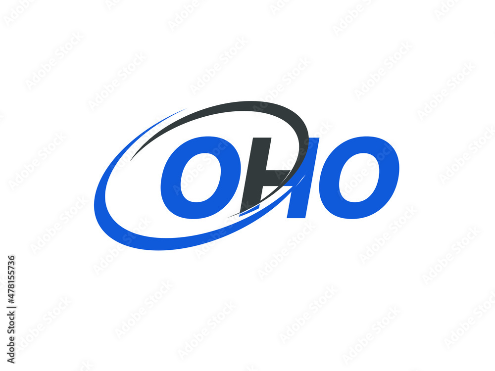 OHO letter creative modern elegant swoosh logo design OHO letter creative modern elegant swoosh logo design
