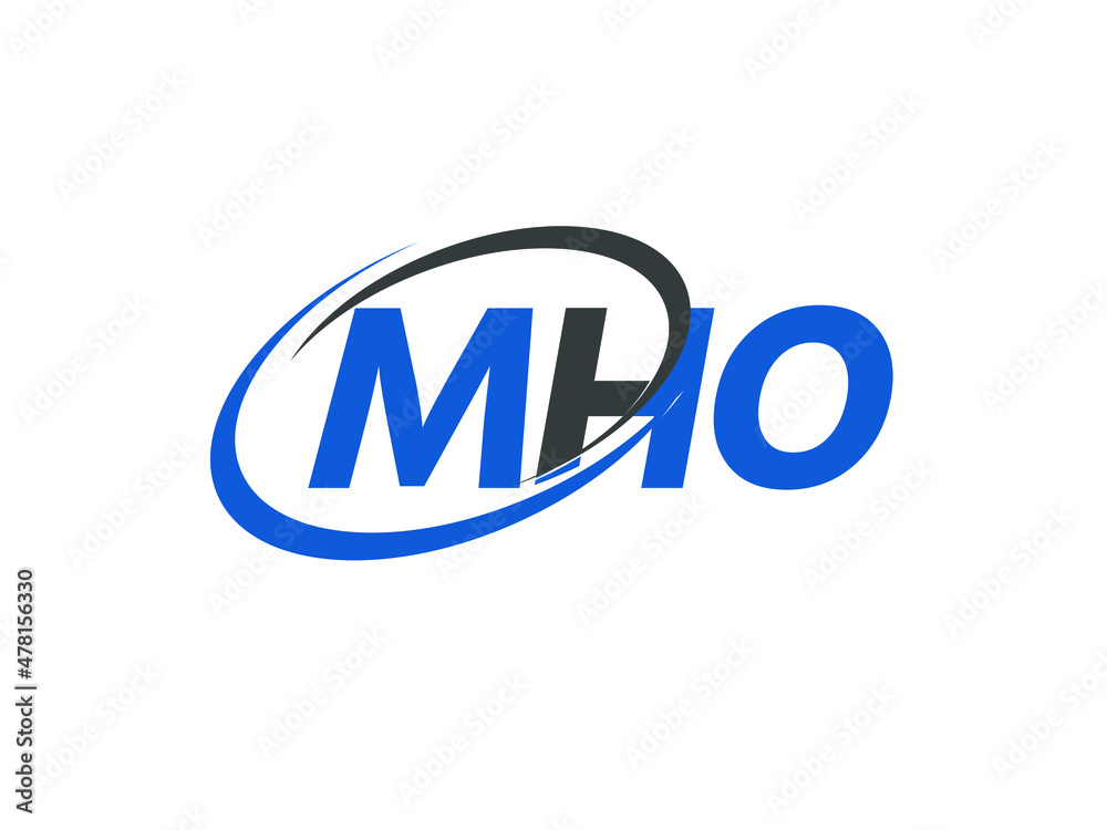 MHO letter creative modern elegant swoosh logo design MHO letter creative modern elegant swoosh logo design
