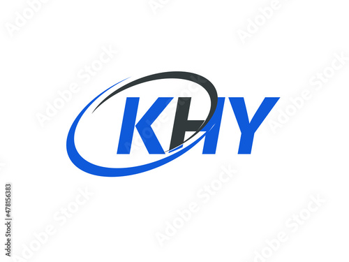 KHY letter creative modern elegant swoosh logo design photo