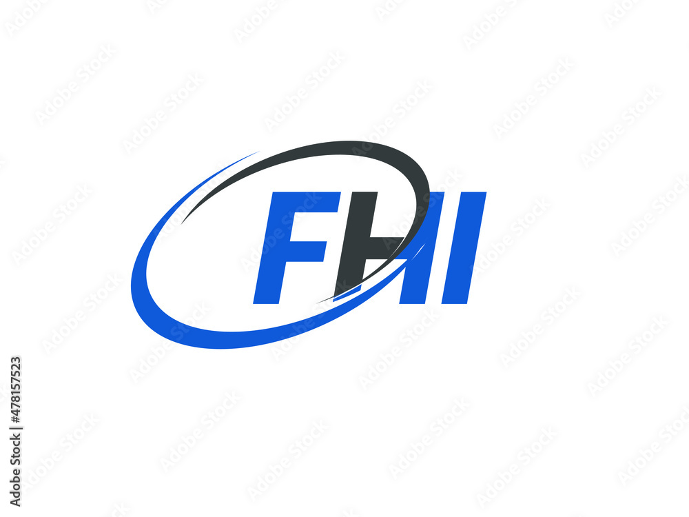 FHI letter creative modern elegant swoosh logo design FHI letter creative modern elegant swoosh logo design