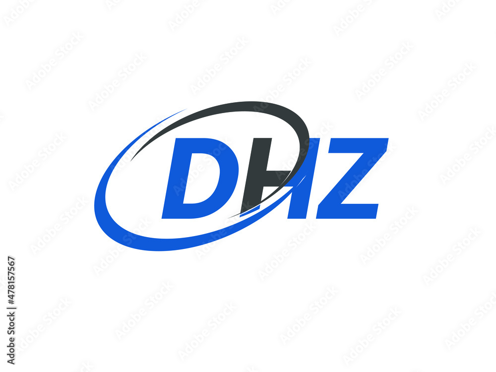 Obraz premium DHZ letter creative modern elegant swoosh logo design