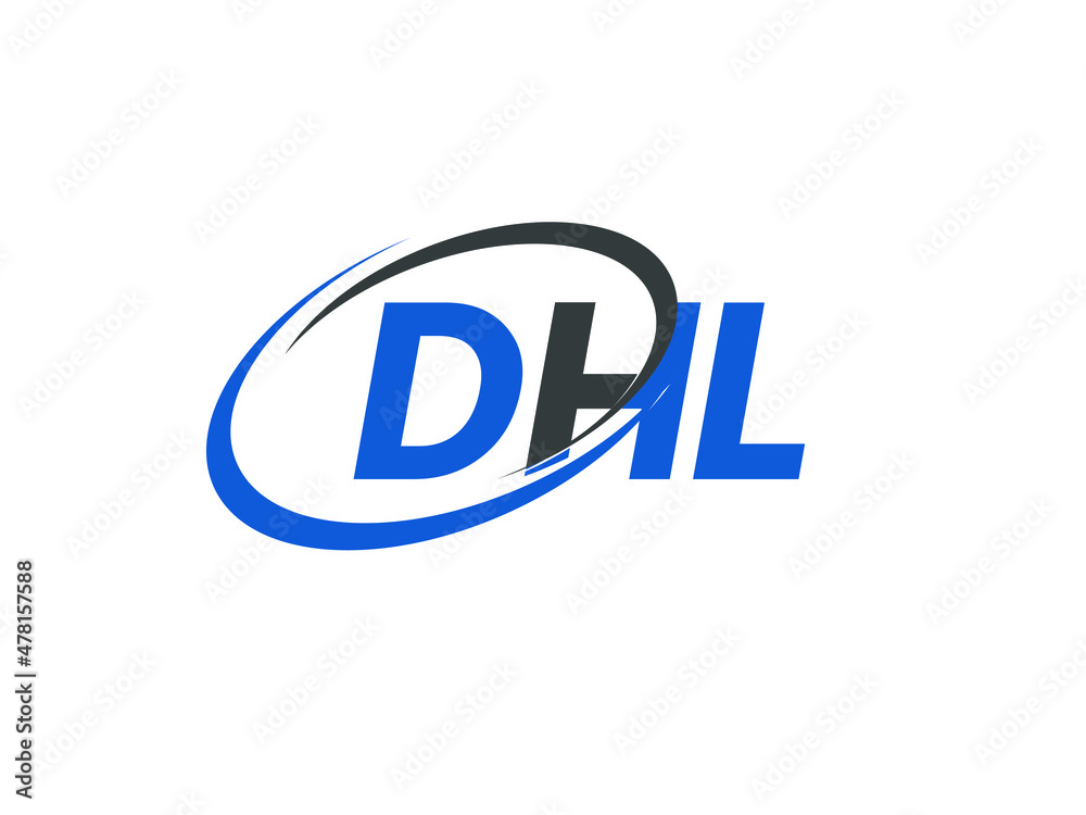 DHL letter creative modern elegant swoosh logo design DHL letter creative modern elegant swoosh logo design