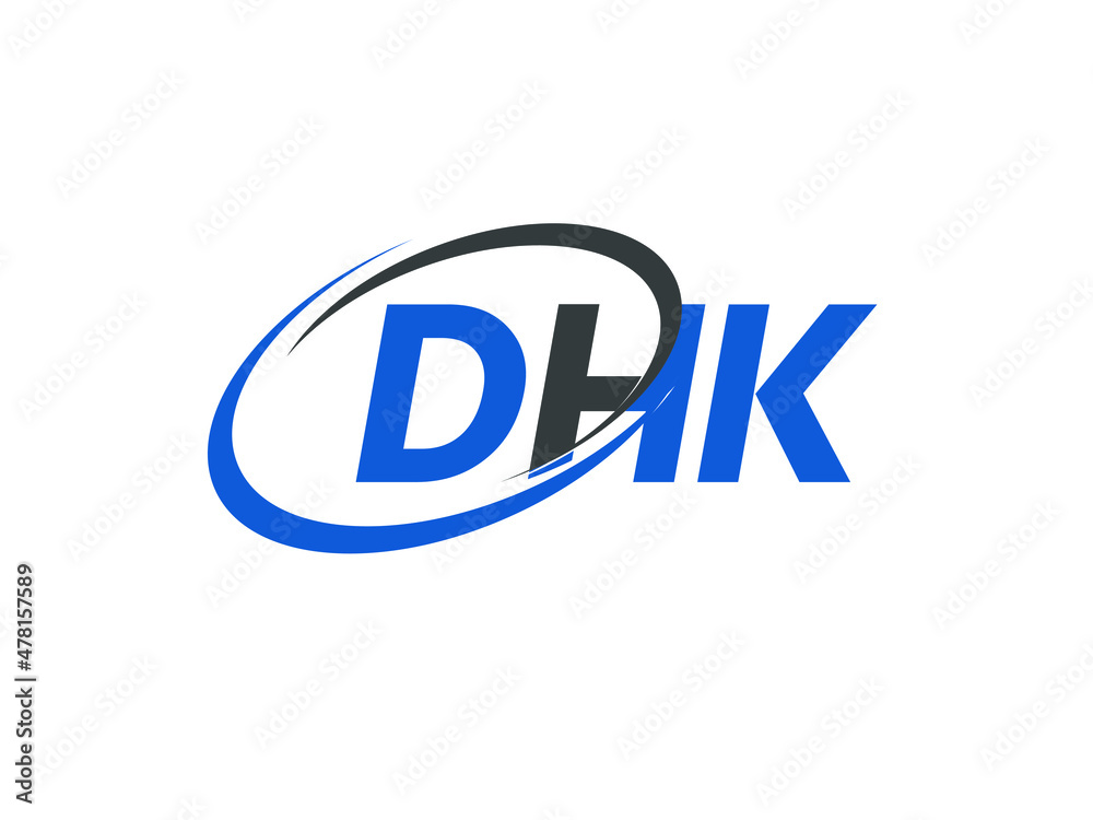 DHK letter creative modern elegant swoosh logo design DHK letter creative modern elegant swoosh logo design
