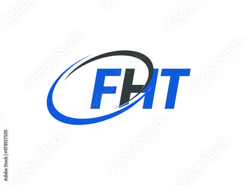 FHT letter creative modern elegant swoosh logo design