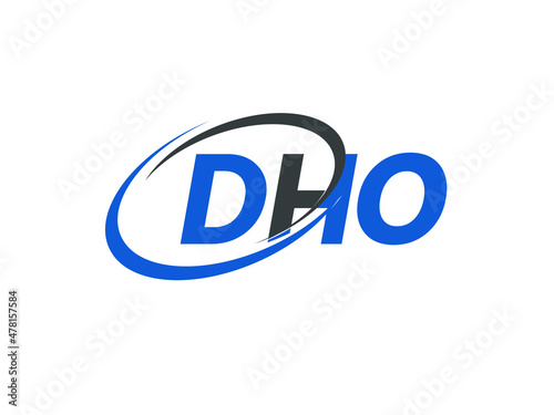 DHO letter creative modern elegant swoosh logo design