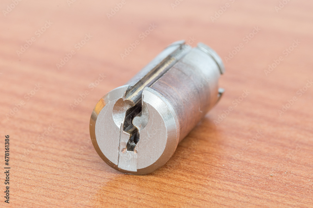 Lock cylinder. Part of door lock. Lock cylinder. Part of door lock.