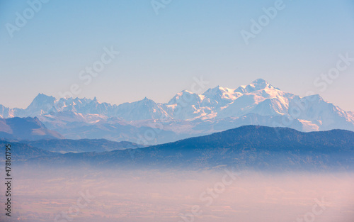 Le Mont-Blanc depuis la D  le