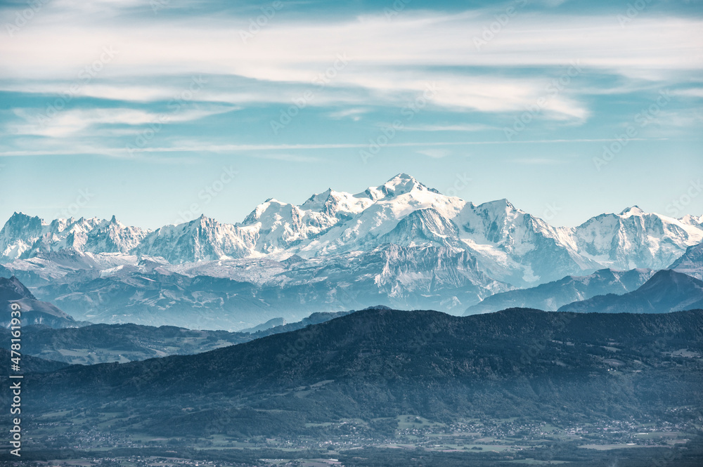 Le Mont-Blanc depuis la Dôle