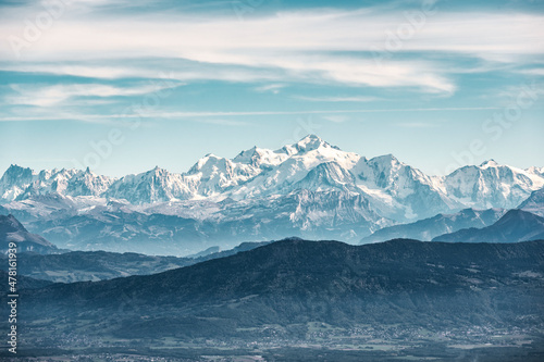 Le Mont-Blanc depuis la Dôle photo
