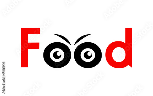 Food logo design template