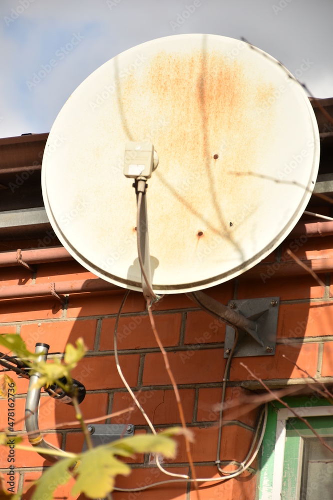 satellite dish on the roof