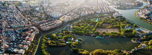 Aerial photography of the old town of Shantou City, Guangdong Province, China photo