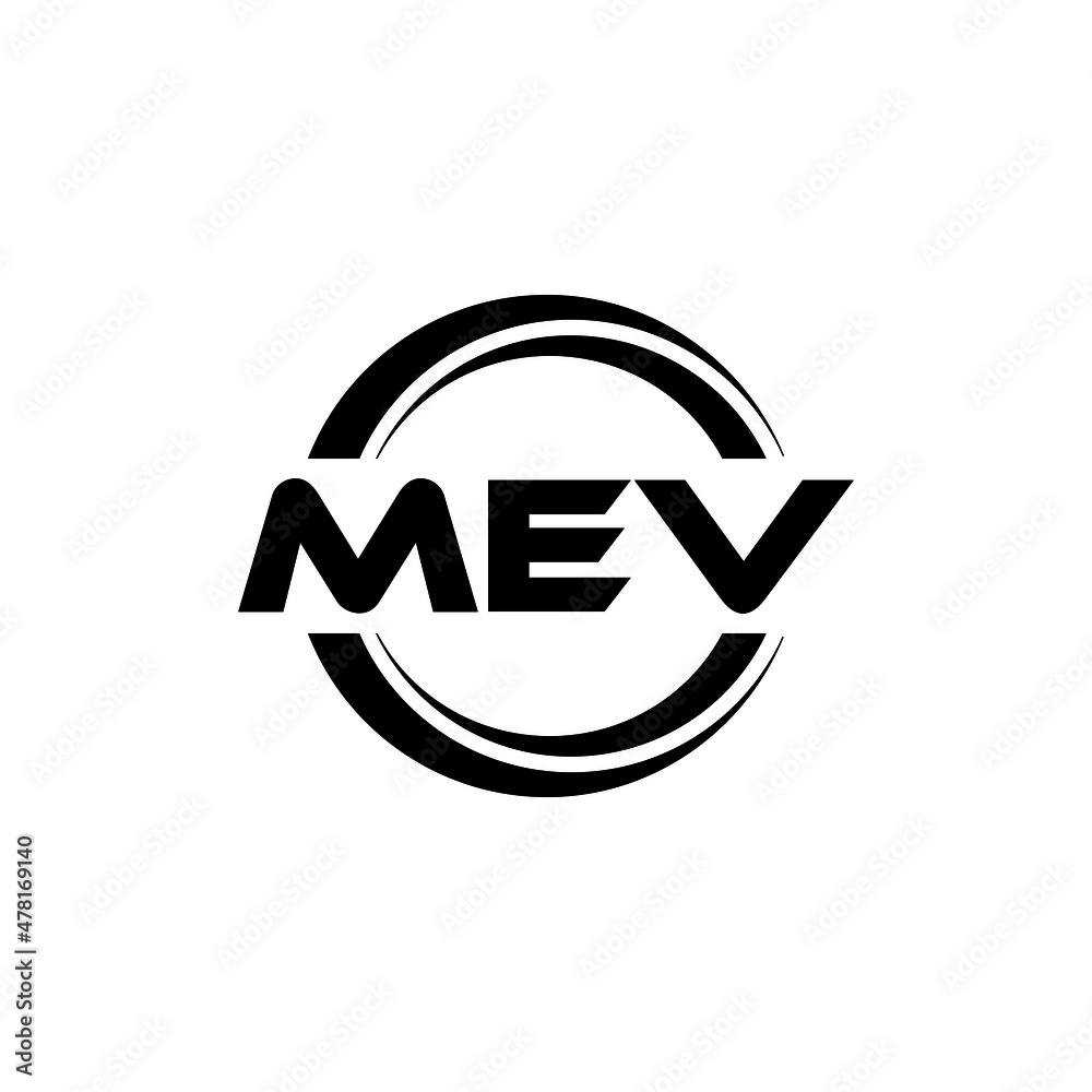 MEV letter logo design with white background in illustrator, vector logo modern alphabet font overlap style. calligraphy designs for logo, Poster, Invitation, etc.	