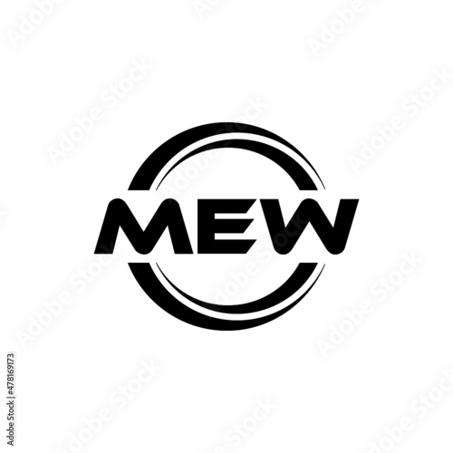 MEW letter logo design with white background in illustrator, vector logo modern alphabet font overlap style. calligraphy designs for logo, Poster, Invitation, etc.	