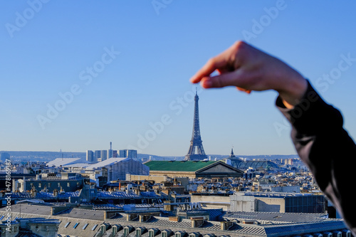 Vue sur la Tour Eiffel et sur la ville de Paris © IDN