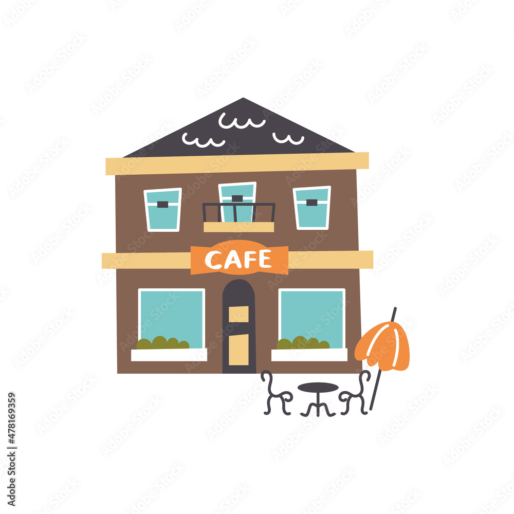 Cafe building vector Cafe building vector