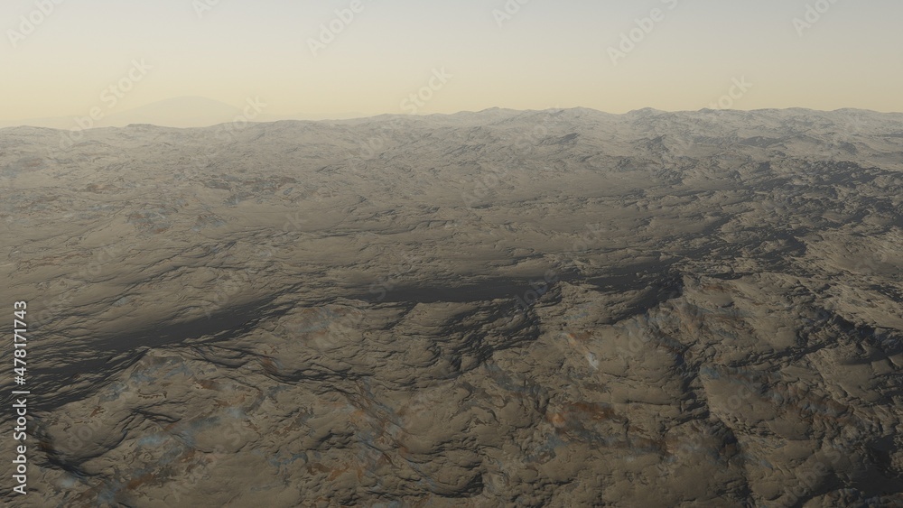 3d rendered Space Art: Alien Planet - A Fantasy Landscape