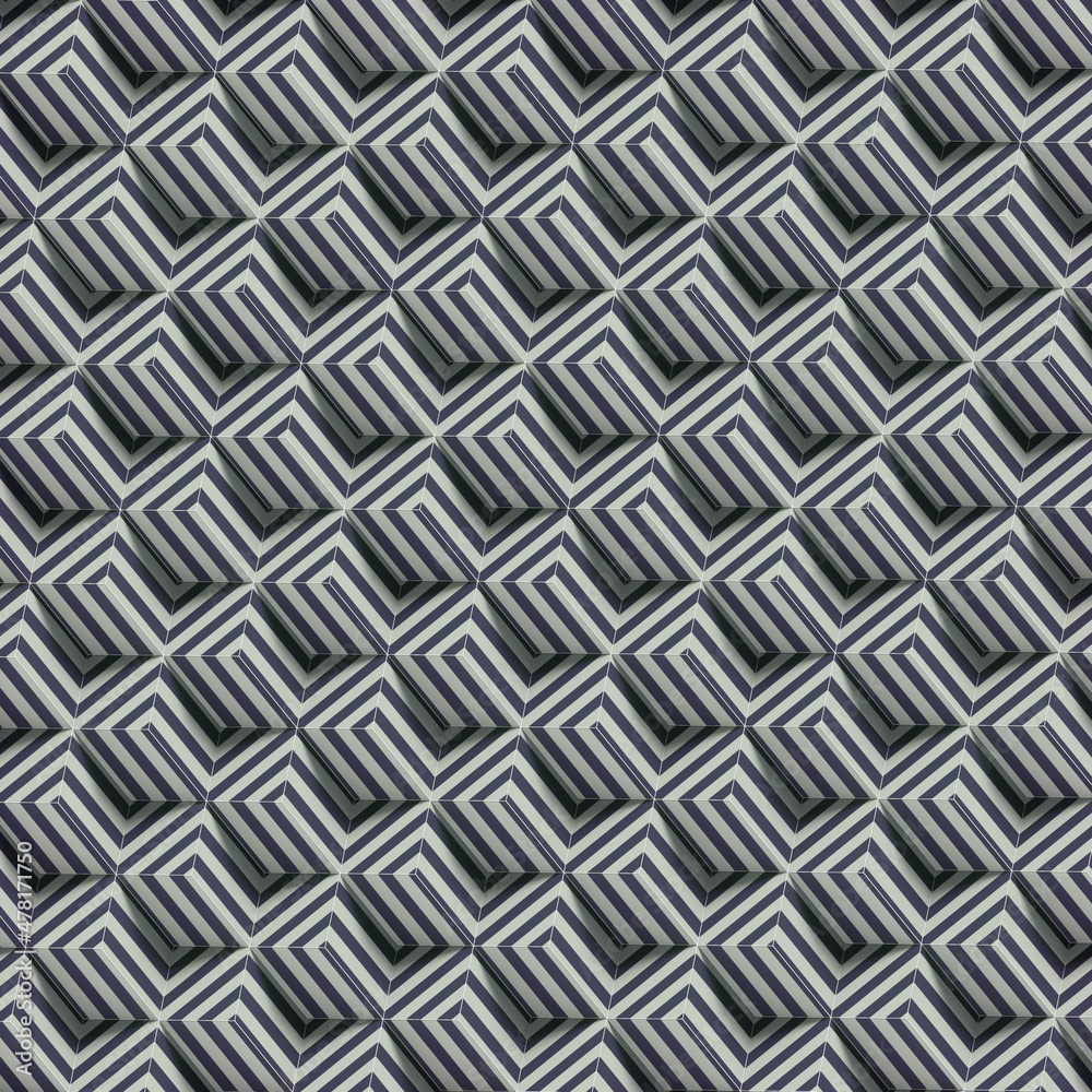 Geometric background of many rectangles covered with black and white striped texture. 3d rendering digital illustration Geometric background of many rectangles covered with black and white striped texture. 3d rendering digital illustration