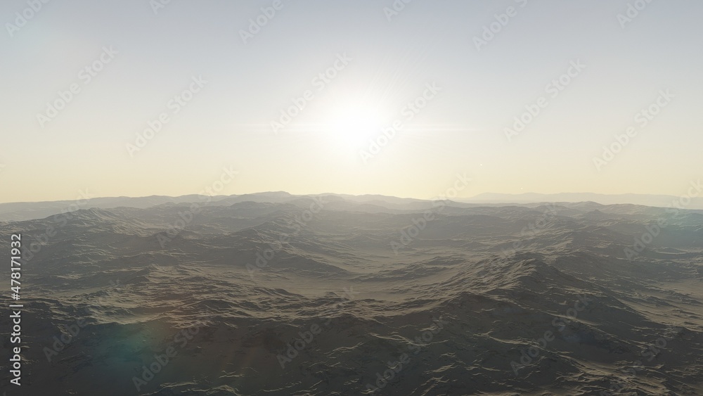 3d rendered Space Art: Alien Planet - A Fantasy Landscape