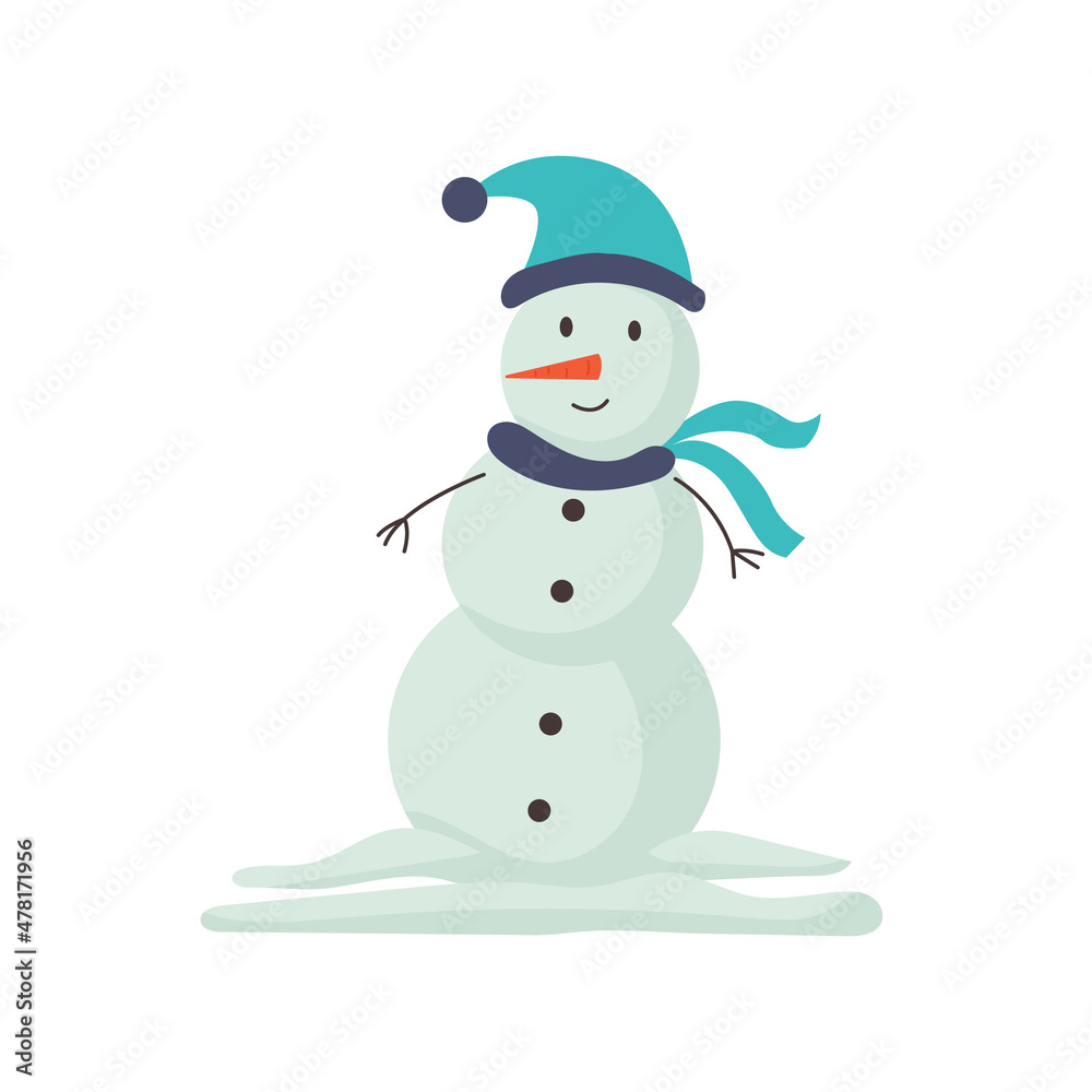 Funny snowman hat scarf