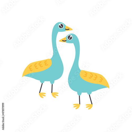 Gemini zodiac sign geese character