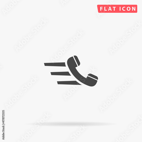 Call Forward flat vector icon