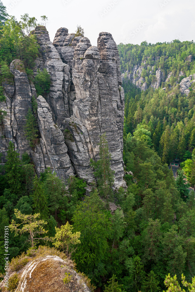 Skurile Felsen im Elbsandsteingebirge der sächsischen Schweiz