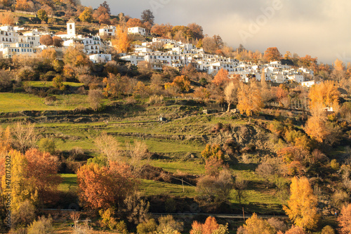 Trevelez, weissen Dorf in den Alpujarras in Spanien