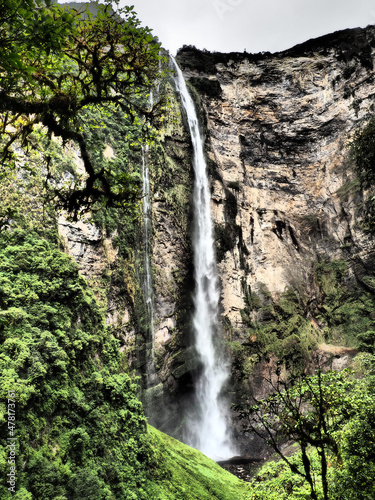 Gocta waterfall in northern Peru, Andes photo