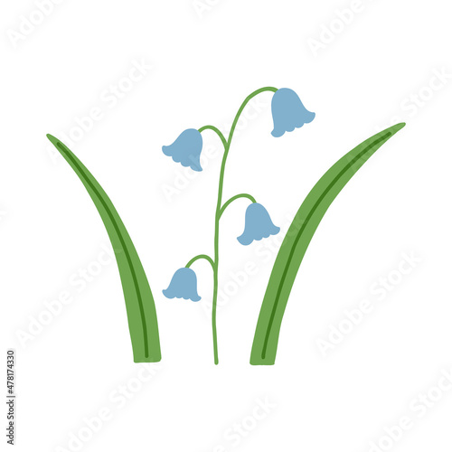 Naive forest blue bell flower