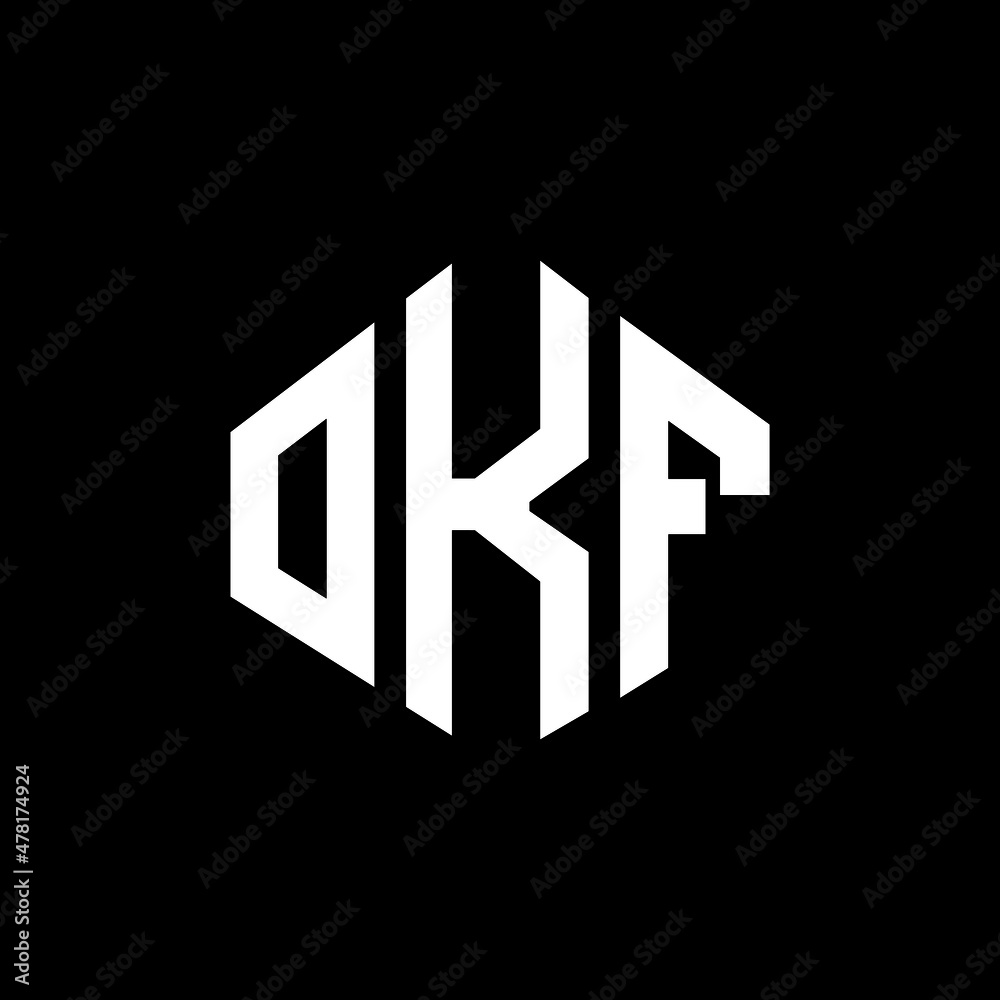 OKF letter logo design with polygon shape. OKF polygon and cube shape logo design. OKF hexagon vector logo template white and black colors. OKF monogram, business and real estate logo. OKF letter logo design with polygon shape. OKF polygon and cube shape logo design. OKF hexagon vector logo template white and black colors. OKF monogram, business and real estate logo.