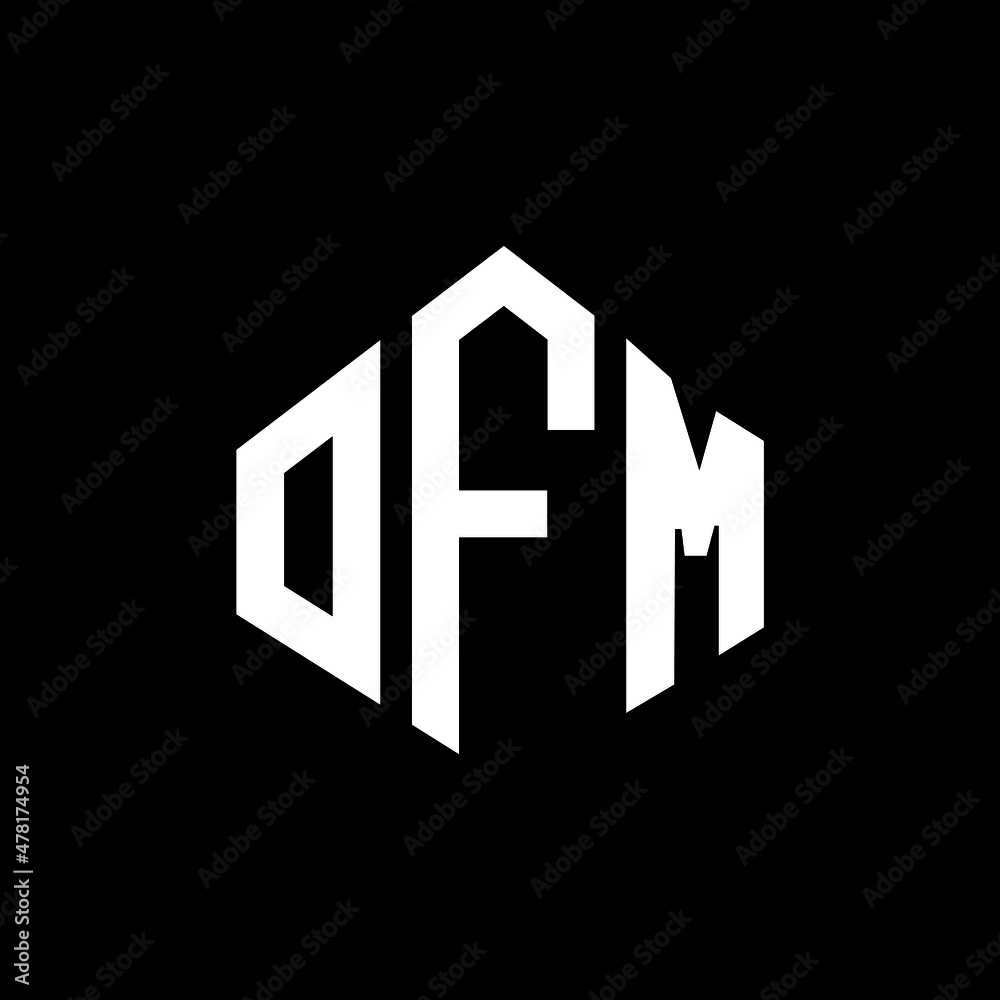 OFM letter logo design with polygon shape. OFM polygon and cube shape logo design. OFM hexagon vector logo template white and black colors. OFM monogram, business and real estate logo. OFM letter logo design with polygon shape. OFM polygon and cube shape logo design. OFM hexagon vector logo template white and black colors. OFM monogram, business and real estate logo.