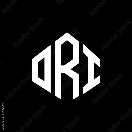 ORI letter logo design with polygon shape. ORI polygon and cube shape logo design. ORI hexagon vector logo template white and black colors. ORI monogram, business and real estate logo.