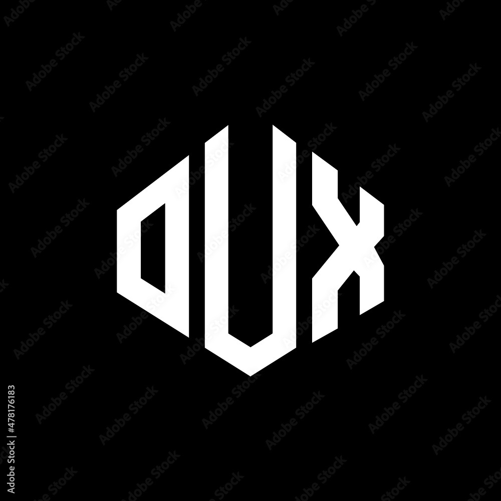 OUX letter logo design with polygon shape. OUX polygon and cube shape logo design. OUX hexagon vector logo template white and black colors. OUX monogram, business and real estate logo. OUX letter logo design with polygon shape. OUX polygon and cube shape logo design. OUX hexagon vector logo template white and black colors. OUX monogram, business and real estate logo.