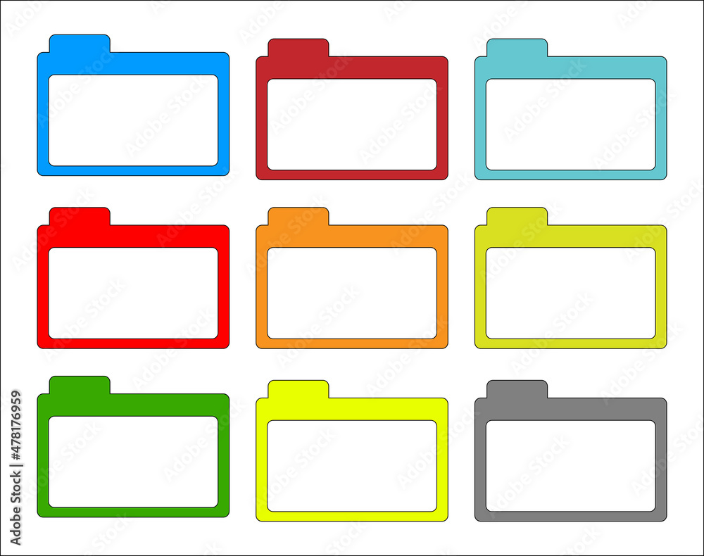 Computer Folders With Copy Space Computer Folders With Copy Space