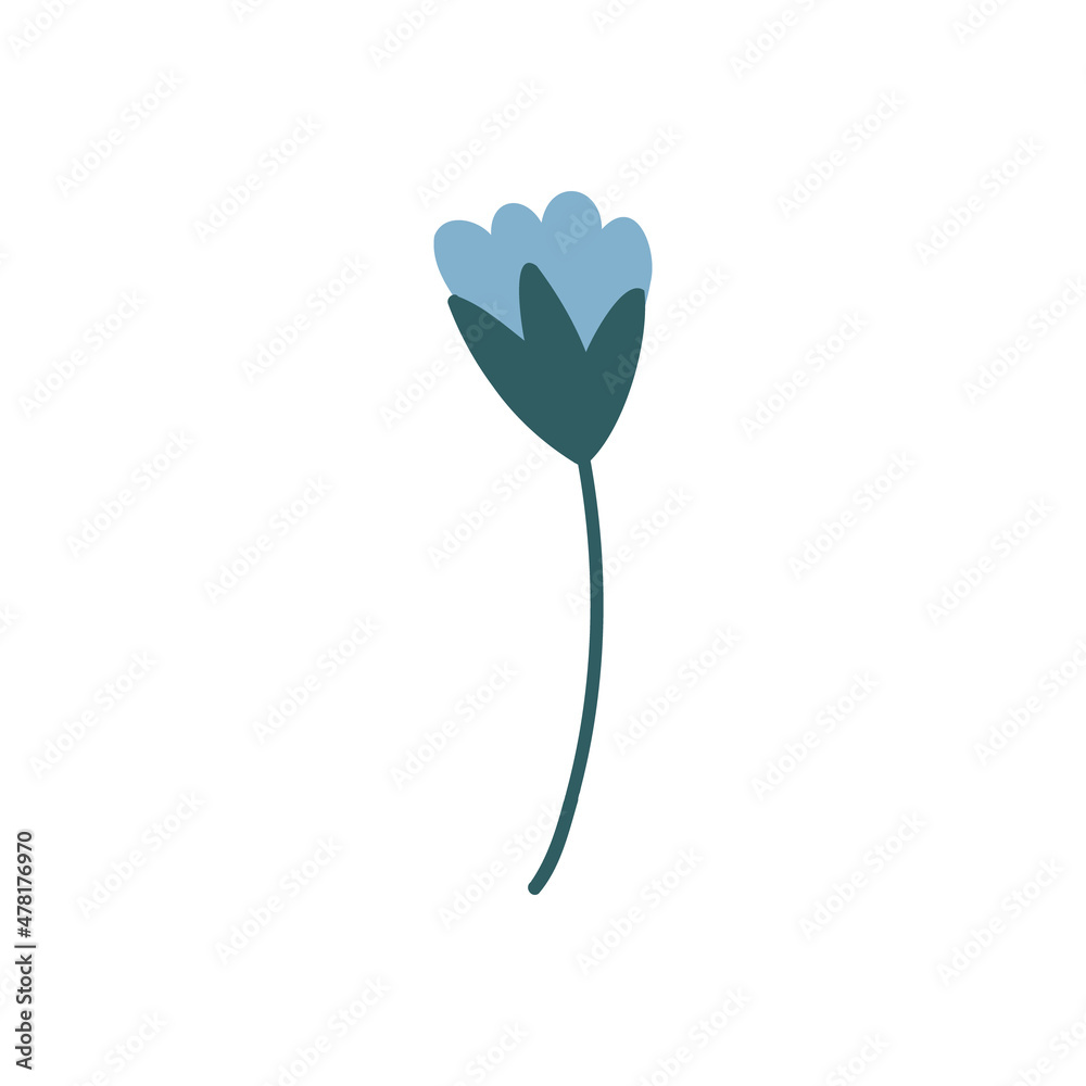 Naive simple blue flower Naive simple blue flower